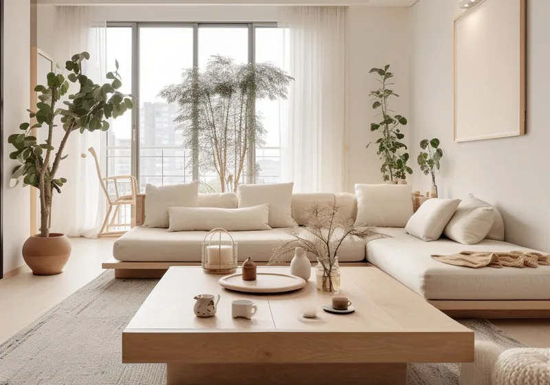 Không gian Modern Minimal sáng với đường nét tiết chế