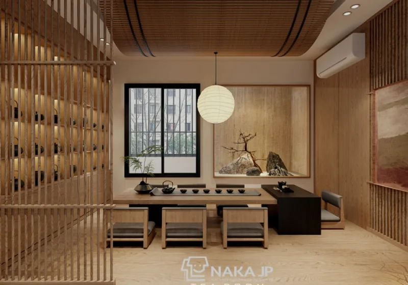 Không gian Japanese Modern Luxury với gỗ trầm và tỷ lệ chỉn chu