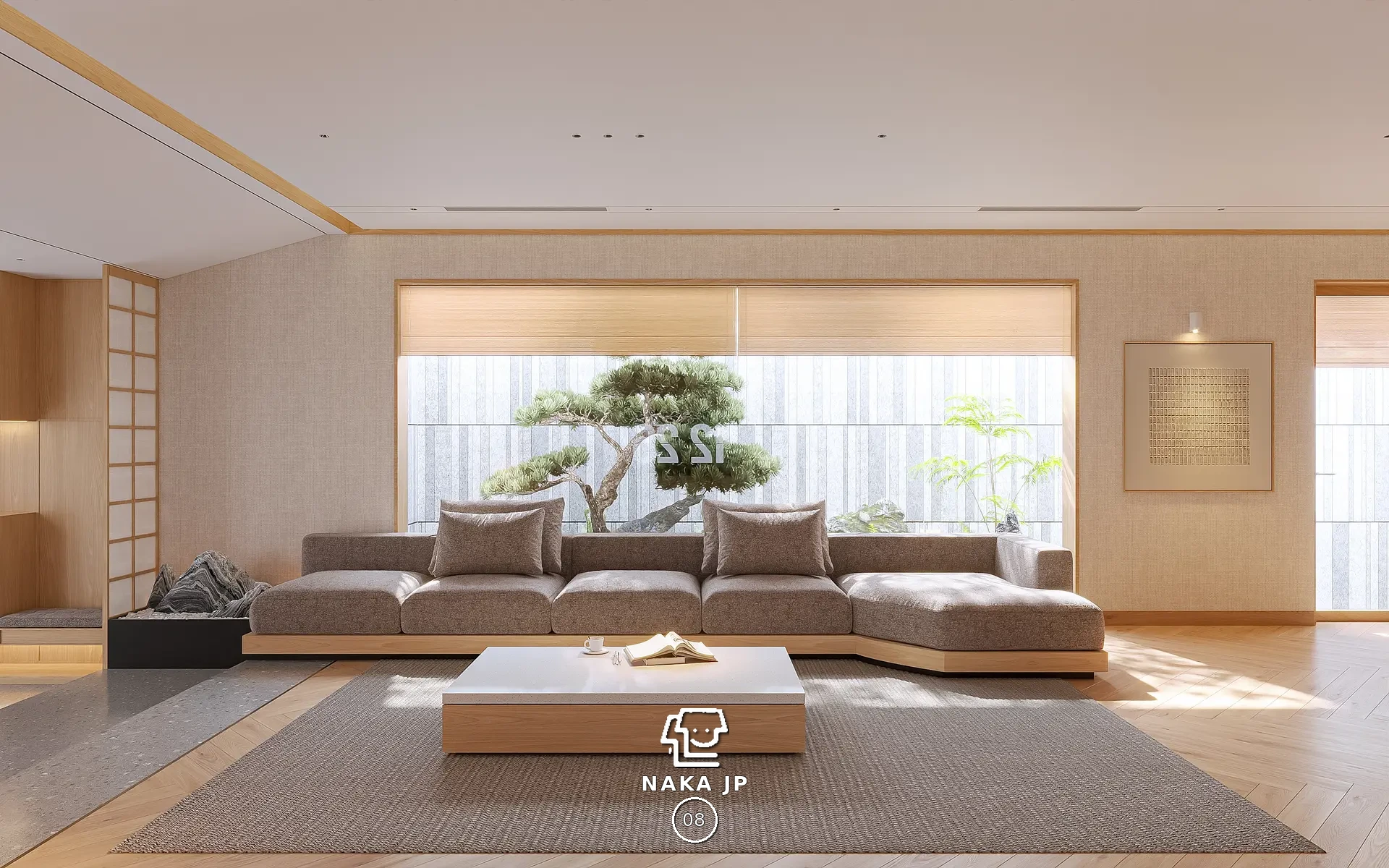 Ảnh đại diện Japandi Natural — moodboard tham khảo
